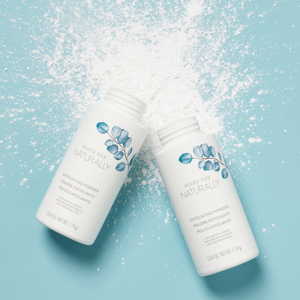Naturally exfoliating powder